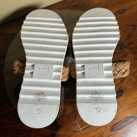 MARC FISHER Jaimee Espadrille Slide Sandal - Brown - size 7.5 - Picture 10 of 10